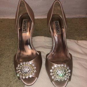 Badgley Mischka heels, light rose color